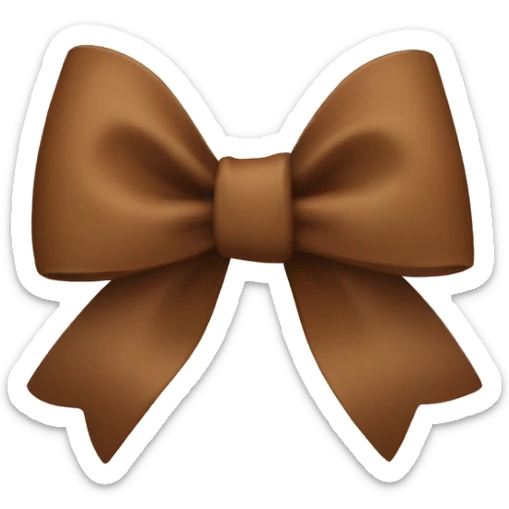 Brown bow sticker