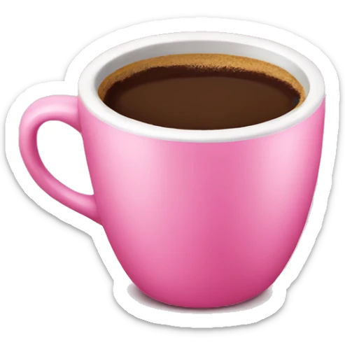 Pink coffee sticker
