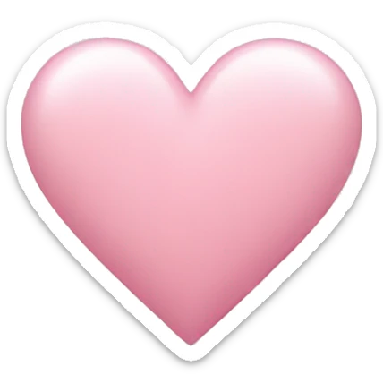 light pink heart sticker