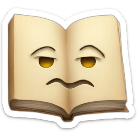 Book with face sticker
