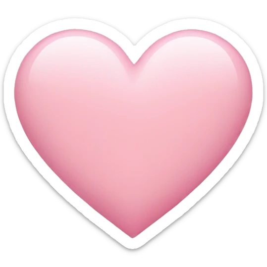 soft pink heart sticker