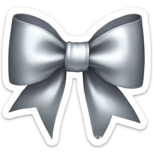 A silver bow sticker