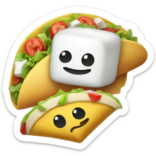 Marshmallows and tacos sticker