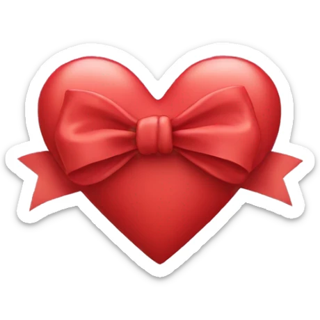 Heart with bow  sticker