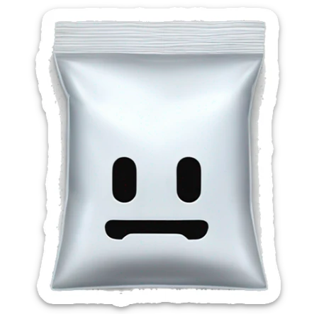 White Salt filling half of a small clear FLUORESCENT baggie with no face   sticker