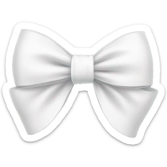 White bow  sticker