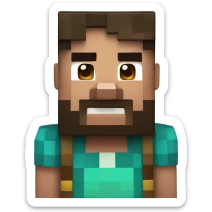 minecraft steve sticker