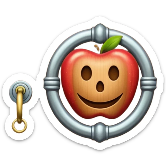 A door emoji in the style of Apple emoji with a knocker. sticker