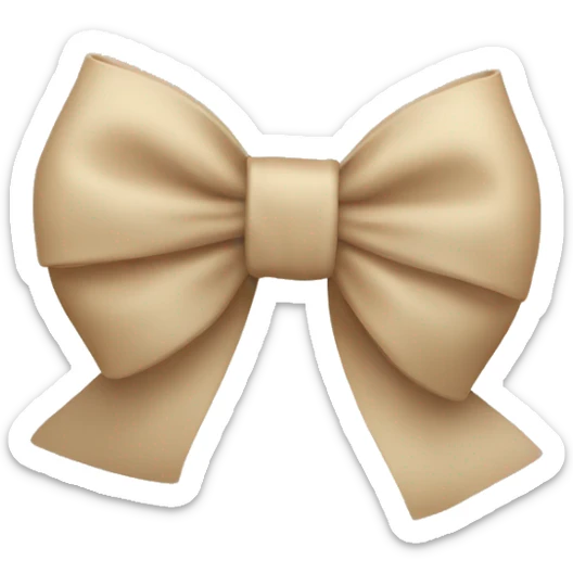 Beige bow  sticker