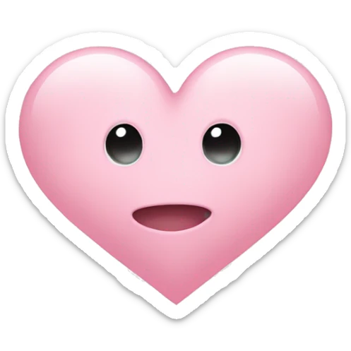 Light pink heart sticker