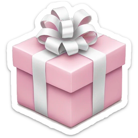 Light pink Christmas gifts under a white Christmas tree  sticker