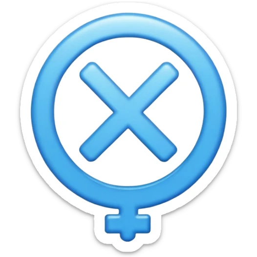 male gender symbol classic emoji style with subtle shine suitable for Discord role icon sticker