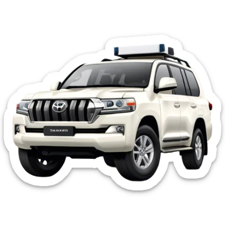 Toyota Land Cruiser - Toyota (Model Year: 2021) (Iconic colour: White) sticker