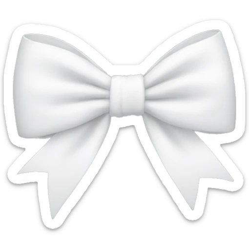 White bow sticker