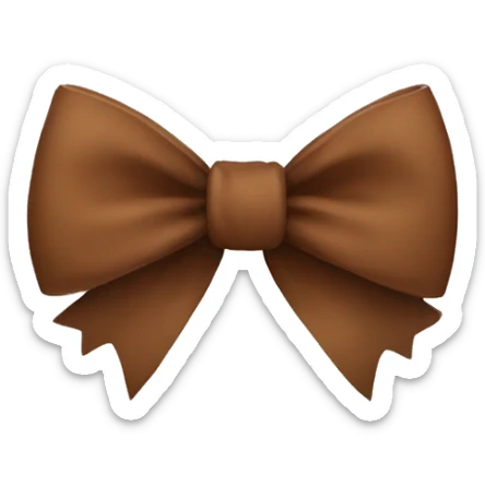 Brown bow sticker