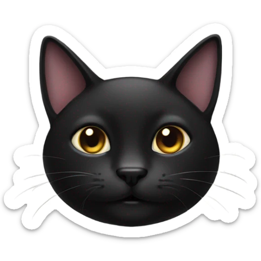 black cat sticker