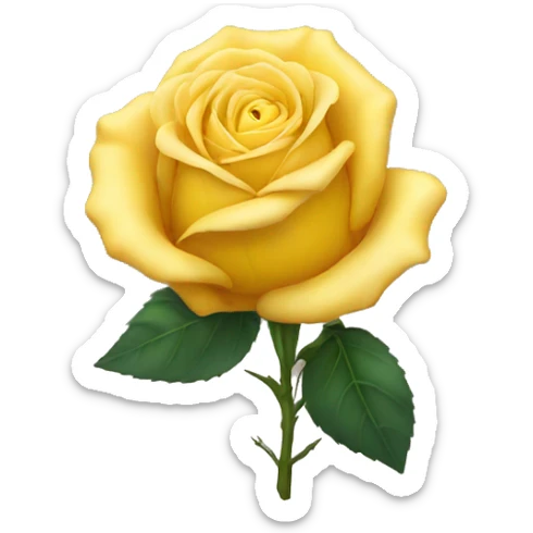 Yellow rose sticker