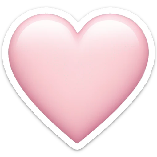 Pastel pink heart sticker