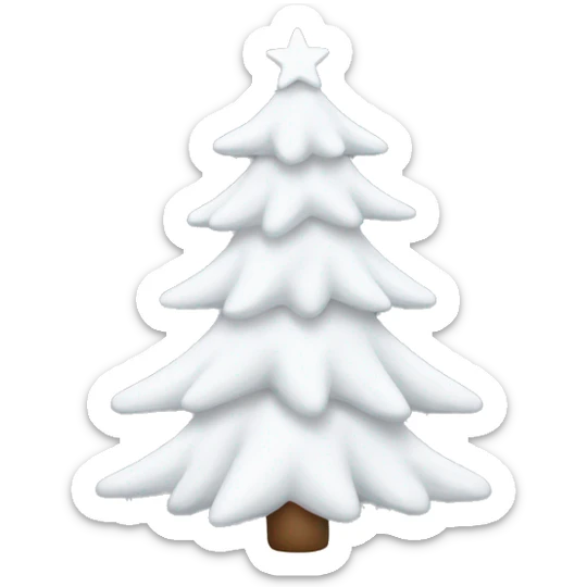 white christmas tree  sticker