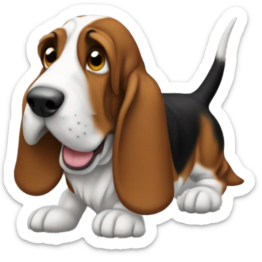 Basset hound sticker