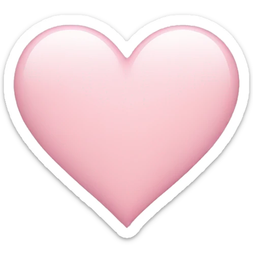Light pink heart sticker