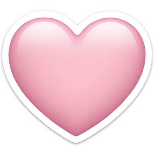  Light pink heart  sticker