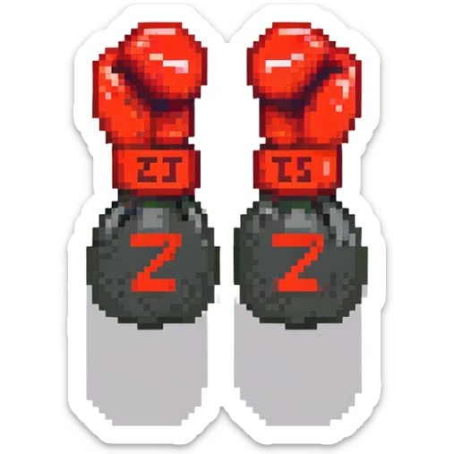 красные боксерские перчатки с надписью "23", no background sticker