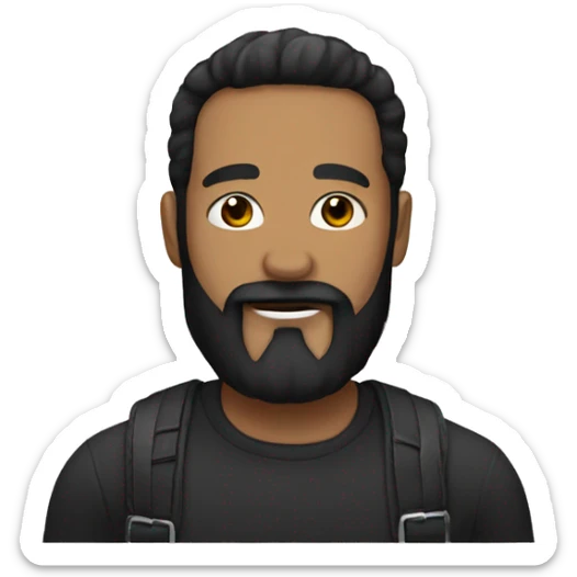 Man with black beard and black hair sticker