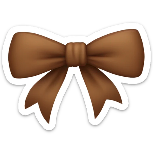 Brown bow sticker