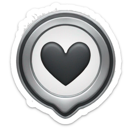 I want an emoji that i can paste with the logo of Audi but the second ring of the logo to be a heart sticker