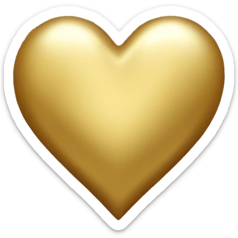 Gold heart  sticker