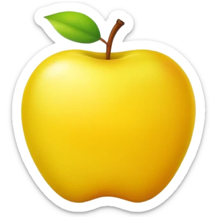 yellow  apple sticker