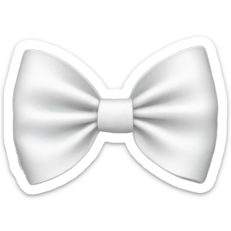 White bow sticker