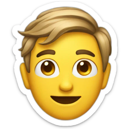 An emoji that squints sticker