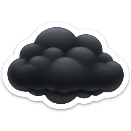 Black cloud sticker