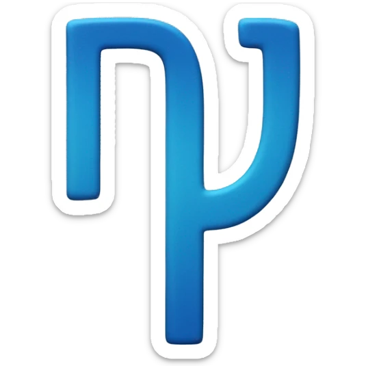 The letters P and A in blue in a cool design but the letters are not combined sticker