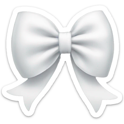 white bow sticker