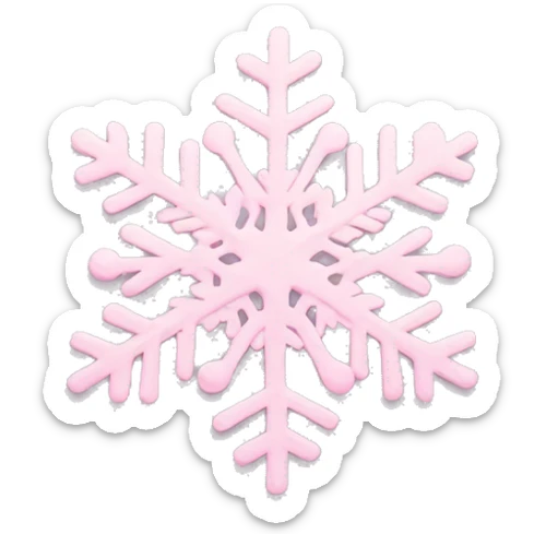 pastel pink snowflake  sticker