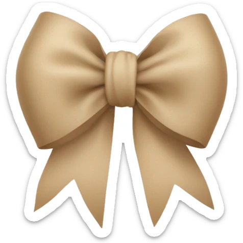 Beige bow sticker