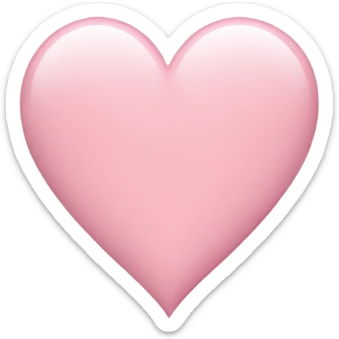 light pink heart sticker