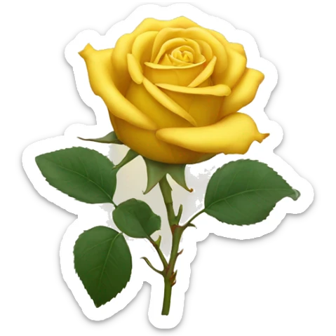 Yellow rose sticker