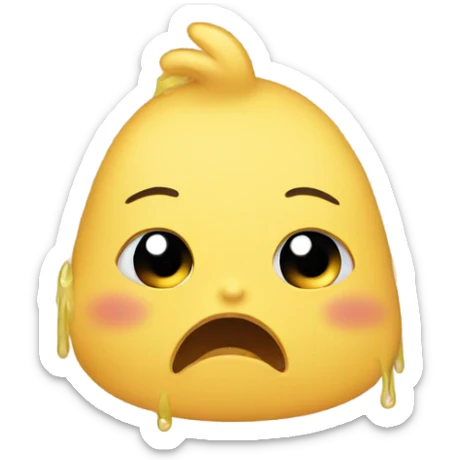crying chick  sticker
