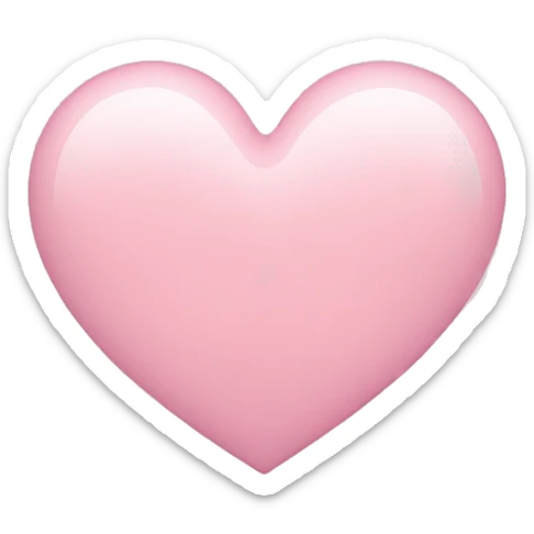 light pink heart sticker