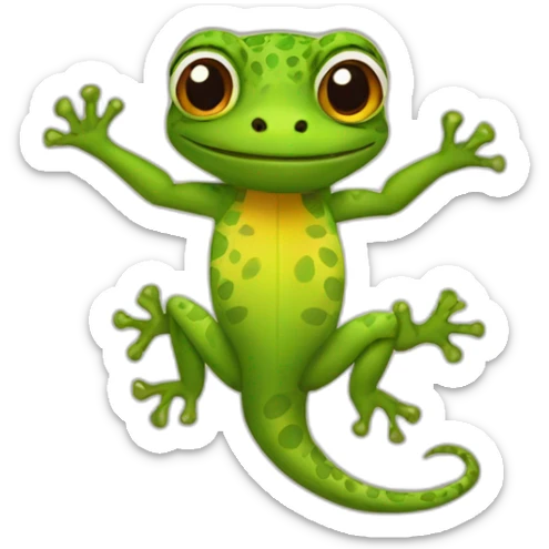 Gecko léopard sticker