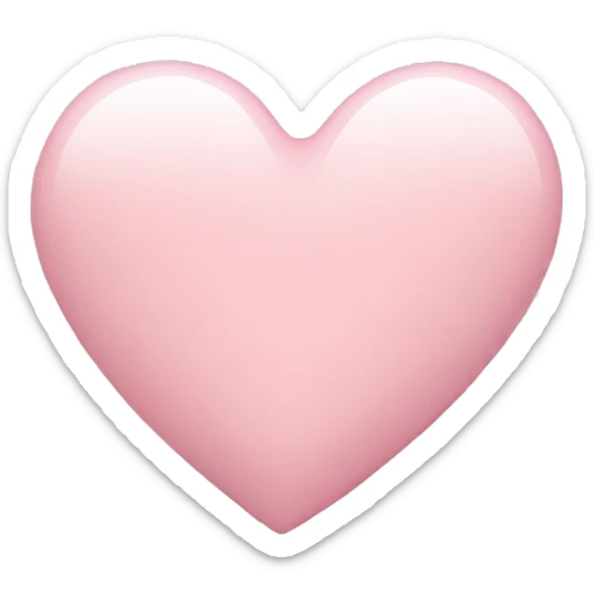 Light pink heart  sticker