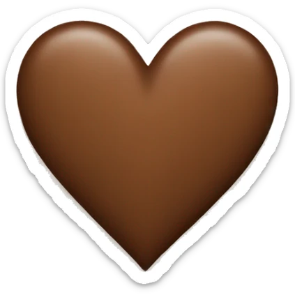 brown heart  sticker