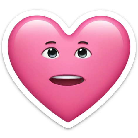 Pink heart sticker