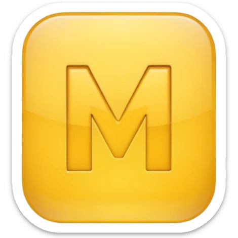 Create an emoji of the M of McDonald's sticker