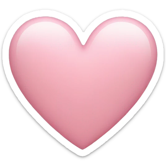 light pink heart sticker