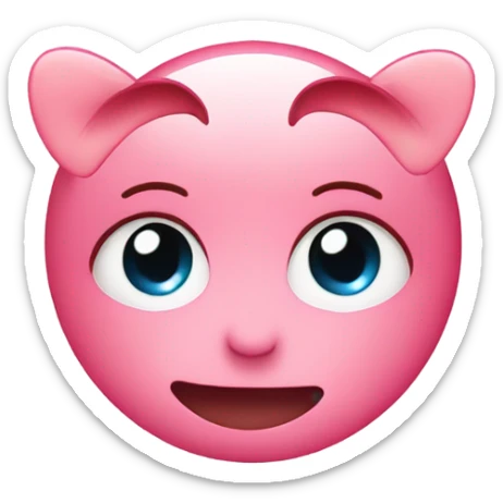 heart eyes emoji but with the hearts on the ears instead of the eyes. sticker